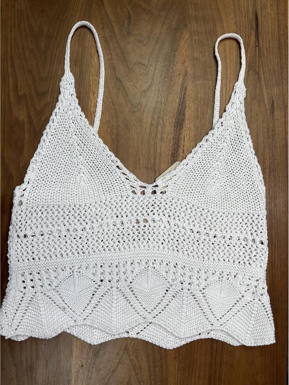Anthropologie - Pilcro Cream Crotchet Tank Size Small - Picture 6 of 9